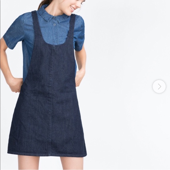 Zara Dresses & Skirts - Zara Trafaluc Denim Sleeveless Jumper Dress